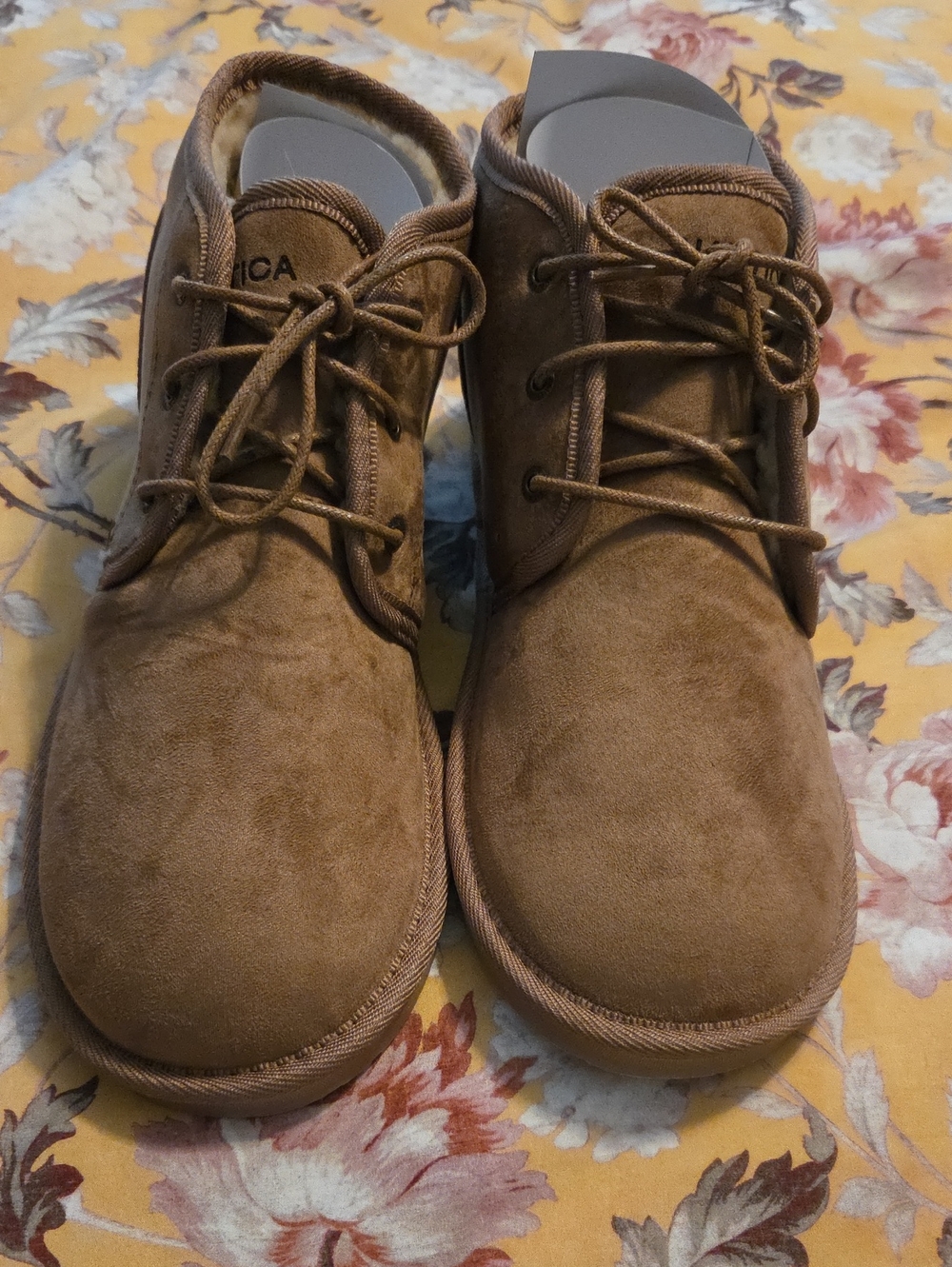 New Nautica Men's Tan Suede Slippers